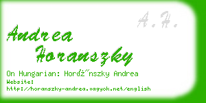 andrea horanszky business card